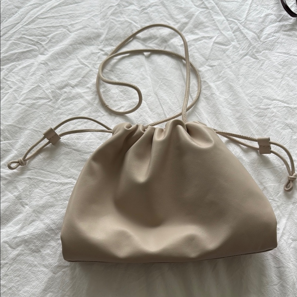 COS Cream Crossbody clutch Bag